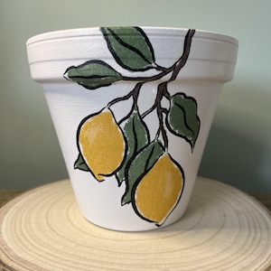 When Life Gives You Lemons .... Upcycled Decoupage Terracotta Pot
