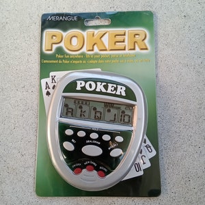 Radio Shack Deluxe 2 Player Handheld Poker Game 60-2670, TESTED