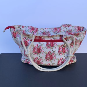 Vintage Floral Deep Pocket Zipper Purse