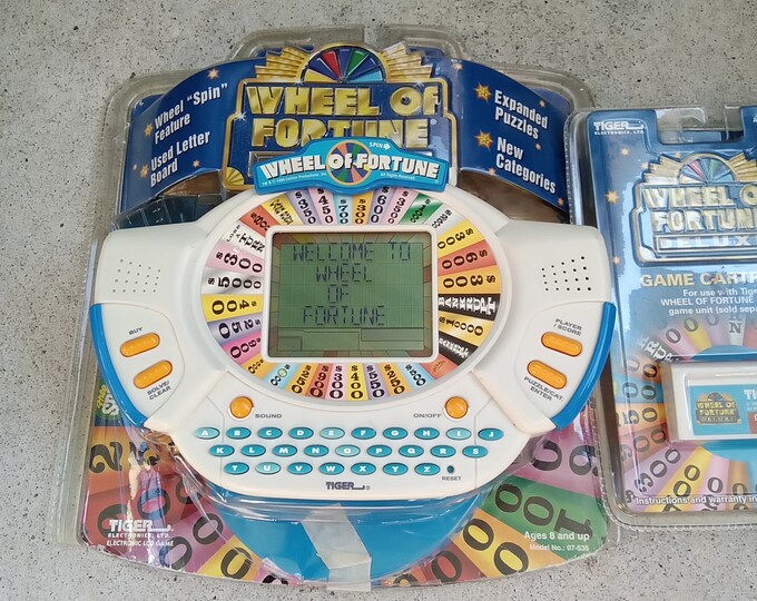 Vintage Wheel of Fortune Handheld Game With 2 Extra Cartridges. Etsy