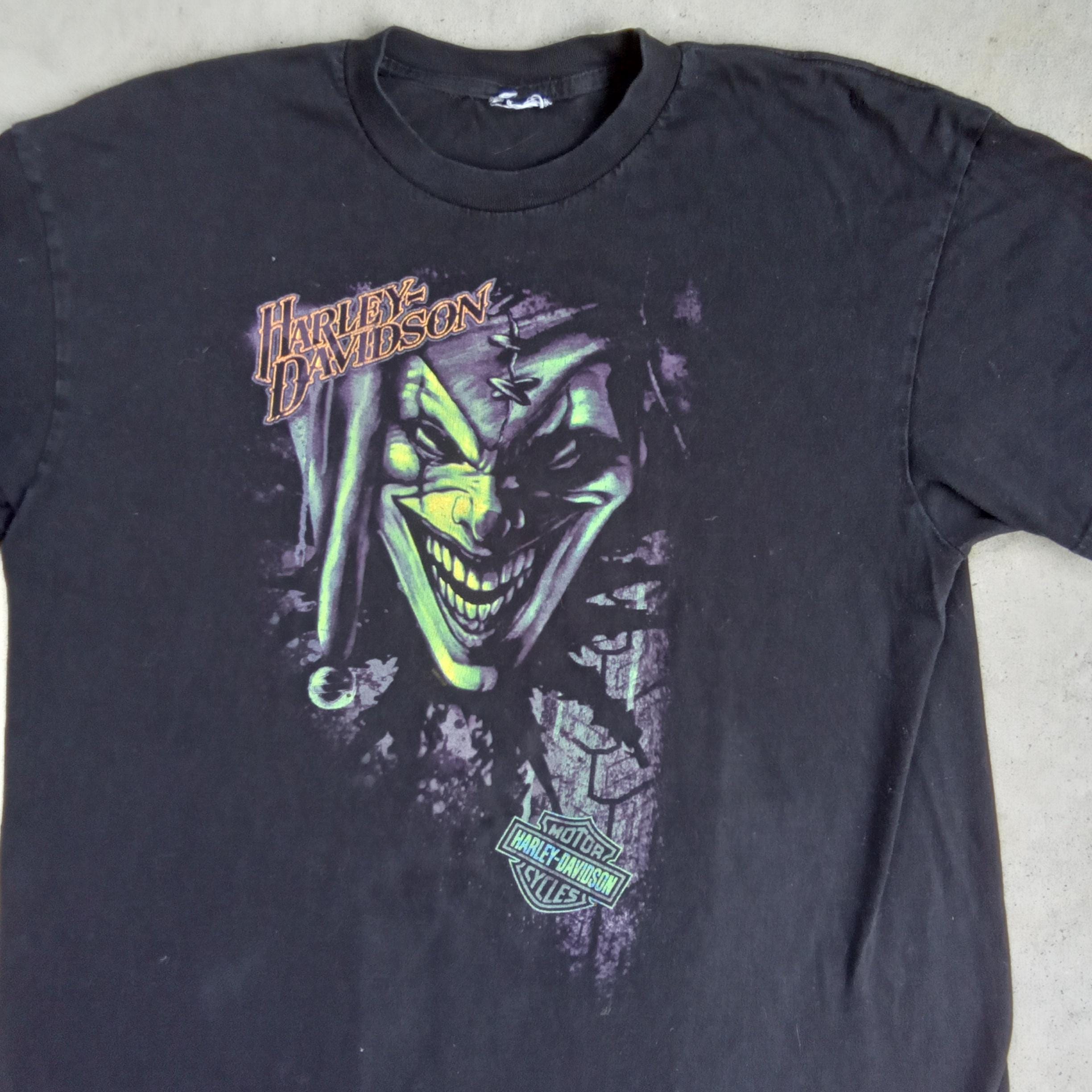 Harley Davidson Green Evil Clown T Shirt Size XL - Etsy