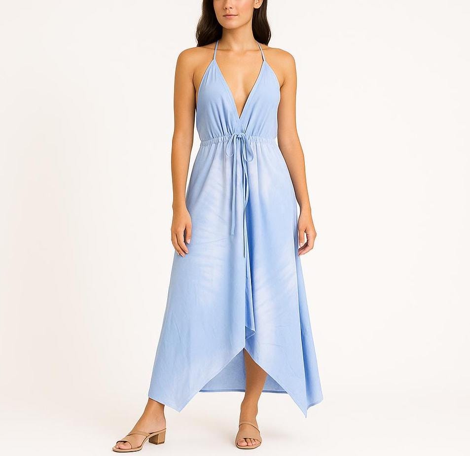 Tie Dye Open Back Dress