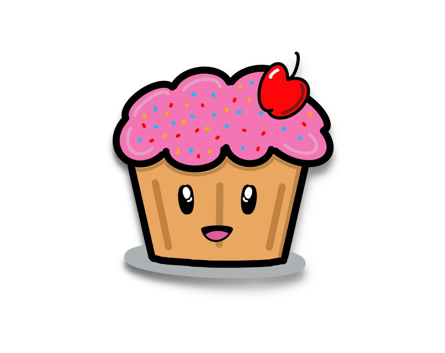 Cute cupcake PNG cupcake sticker cute cupcake sticker Etsy