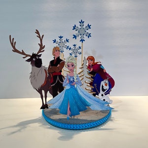 Frozen Centerpiece, Frozen Cake Topper, Frozen Party Decoration, Frozen Birthday Decoration