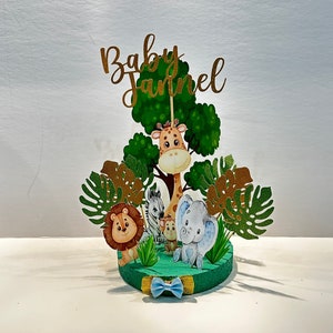 Baby Safari Cake Topper, Baby Safari Centerpiece, Safari Baby Shower Decoration, Safari Baby Shower