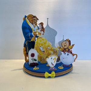 Beauty & The Beast Centerpiece, Beauty and The Beast Cake Topper, Beauty and The Beast Birthday Decoration, Beauty and The Beast