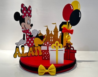 Handmade Minnie Mouse Party Centerpiece | Bow-tique Decoration