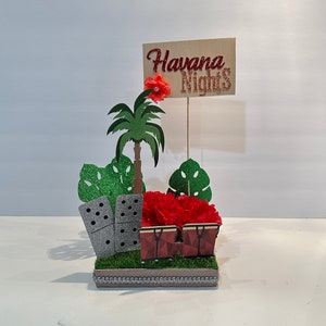 Havana Night Decoration, Havana Night Centerpiece, Havana Night Table Decoration, Made in USA