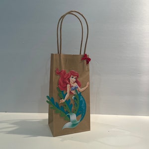 Ariel Party Favor Bags, Little Mermaid Party Favor Bags, Little Mermaid Birthday Favor Bags, Little Mermaid Birthday Bags