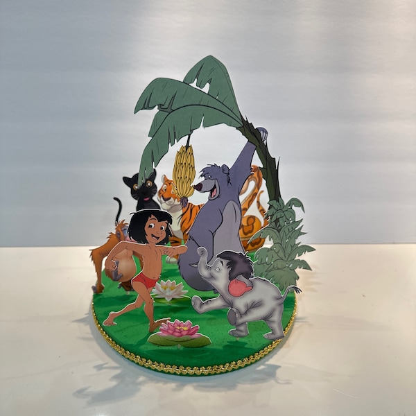 Jungle Book Center Piece, Jungle Book Cake Topper, The Jungle Book Party Decoration, Jungle Book Birthday Party