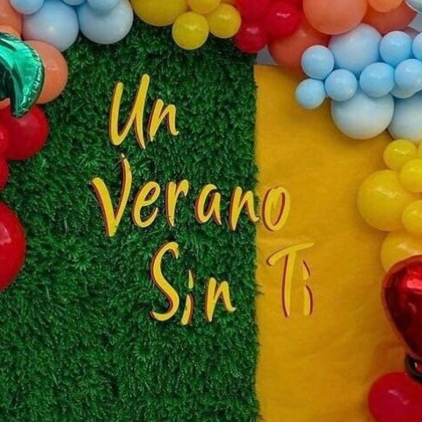 Un Verano Sin Ti Letters, Un Verano Sin Ti Banner, Un Verano Sin Ti Backdrop