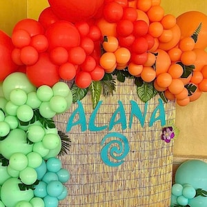 Hawaiian Backdrop Letters, Moana Banner, Moana Backdrop Letters, Hawaiian Letters