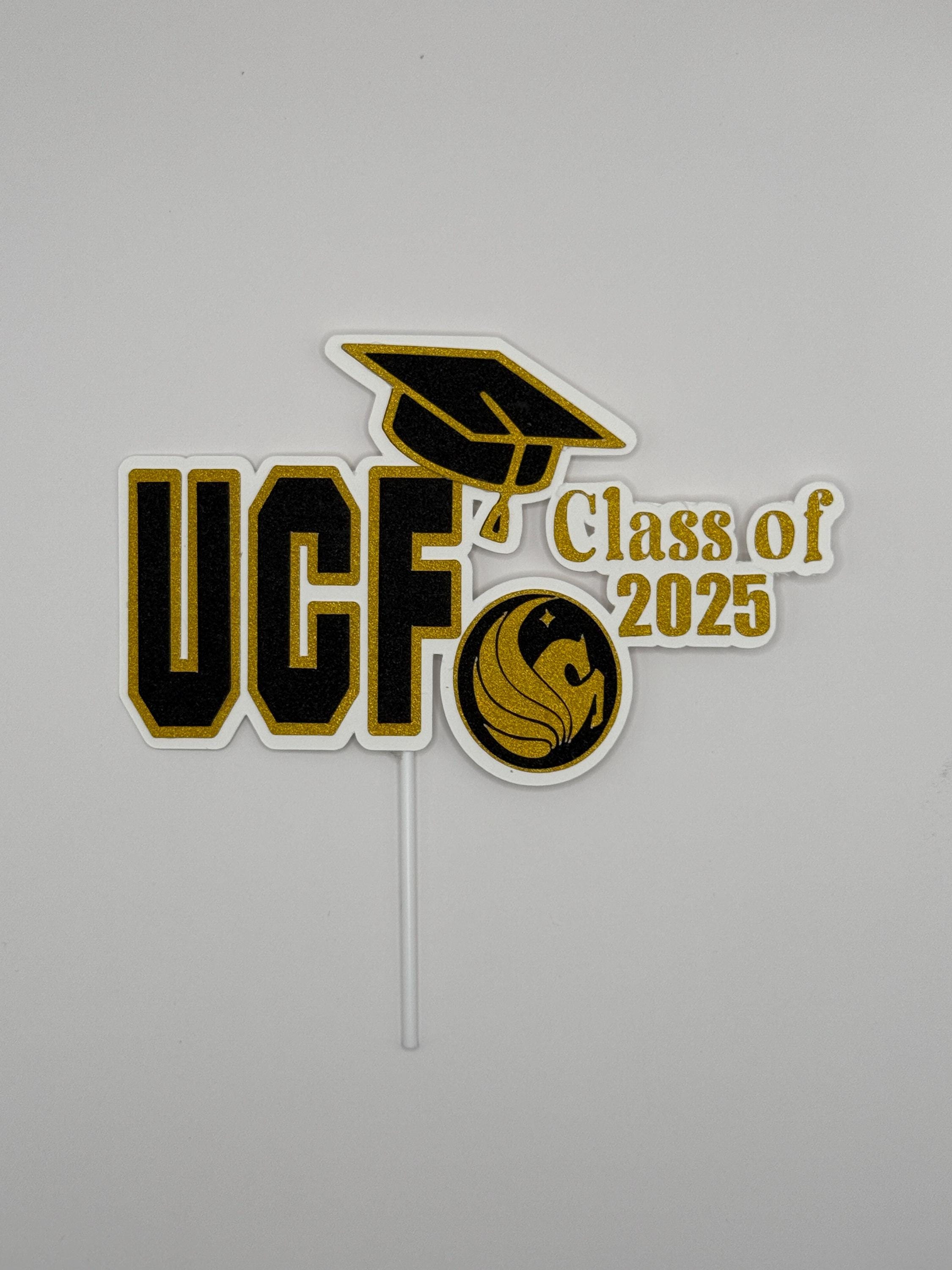Knight Grad Topper UCF Knights Cake Topper – Black and Gold Graduation Decor - Etsy