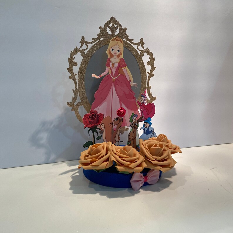Handmade Sleeping Beauty Centerpiece, Party Decoration, Cake Topper - Etsy