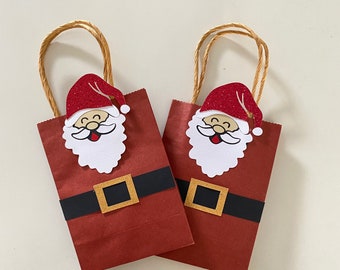 Santa Claus Christmas Bags, Santa Claus Gift Bags, Santa Claus Party Bags, Christmas Gift Bags, Christmas Party Bags