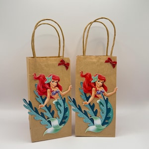 Ariel Party Favor Bags, Little Mermaid Party Favor Bags, Little Mermaid Birthday Favor Bags, Little Mermaid Birthday Bags