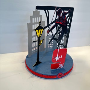 Miles Morales Spider-Man Centerpiece, Miles Morales Cake Topper, Spider-Man Centerpiece, Spider-man Cake Topper image 4