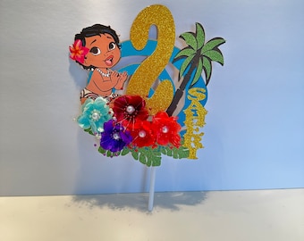 Handmade Baby Moana Cake Topper | Themed Birthday Decor