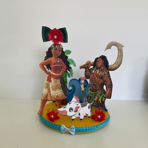 Moana Center Piece, Moana Cake Topper, Moana Party Decoration, Moana Birthday Decorations