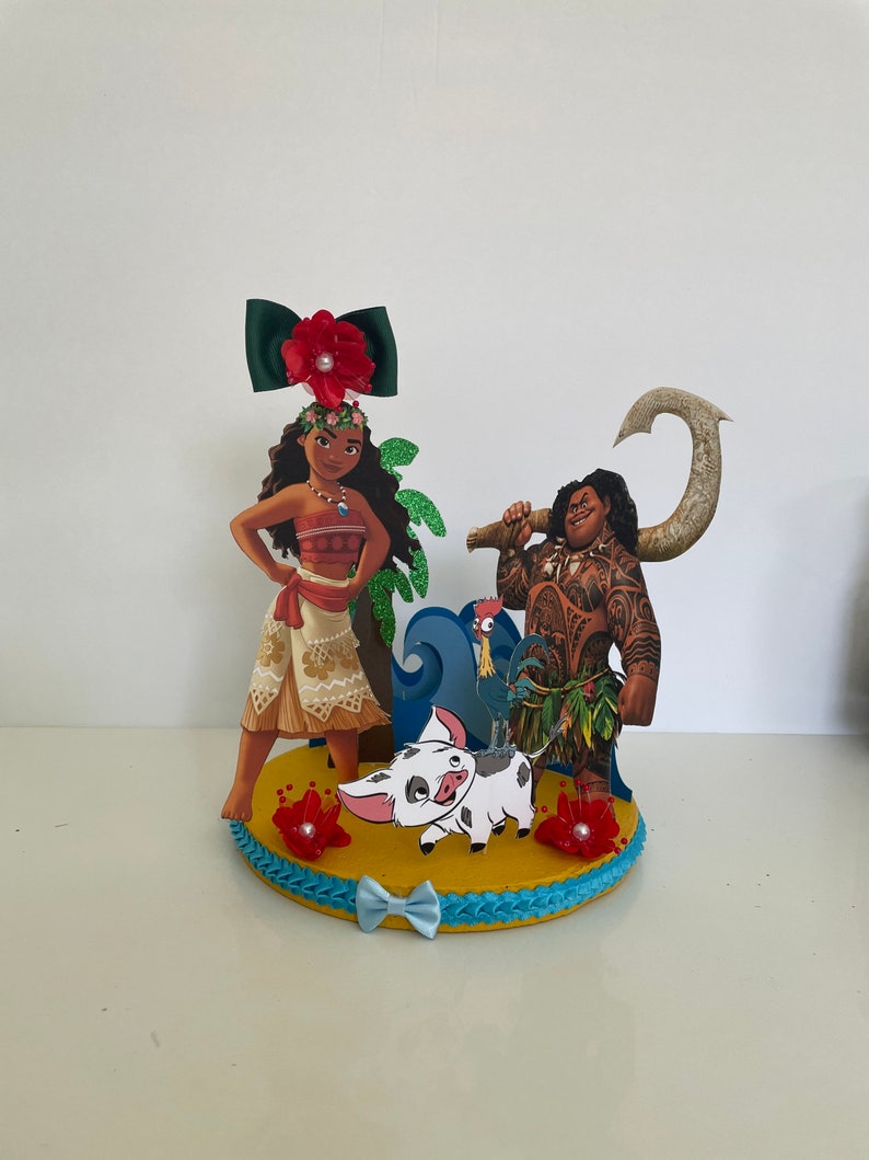 Moana Center Piece Moana Cake Topper Moana Party Decoration Moana Birthday Decorations