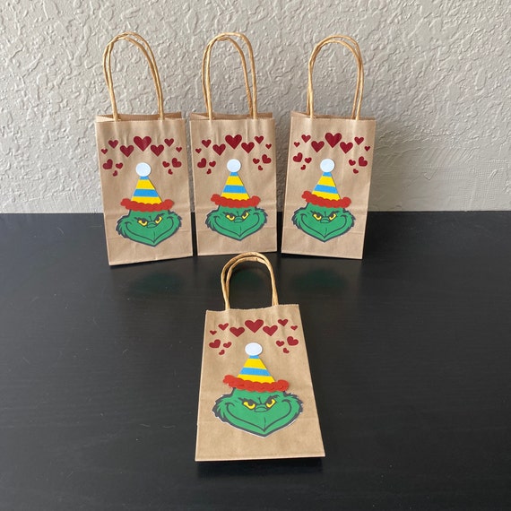 Grinch Treat Bags Grinch Stole Christmas Bags Grinch Gift Etsy
