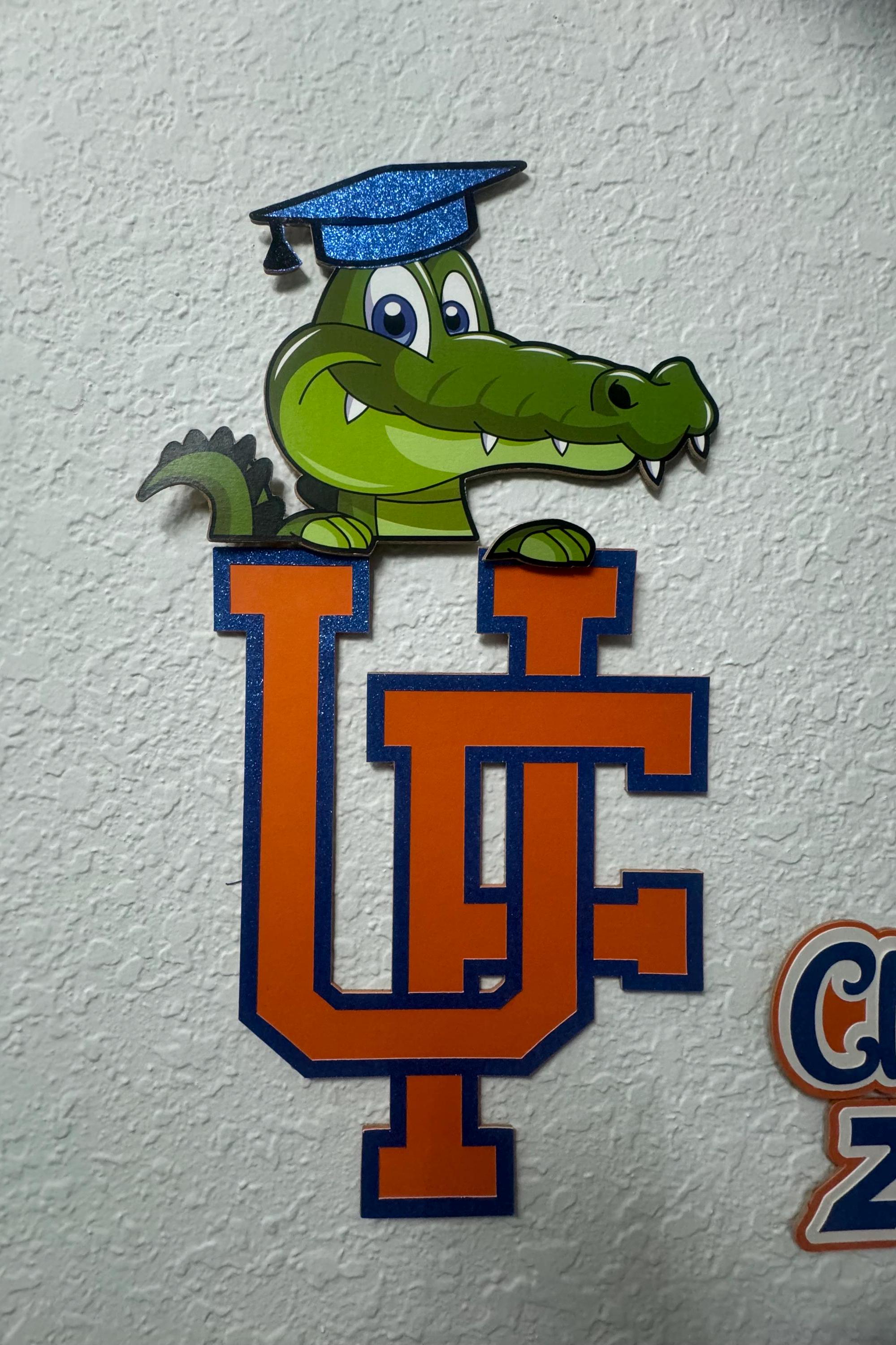 UF Graduation Backdrop Letters, Gator Party Decor, Class of 2026 - Etsy