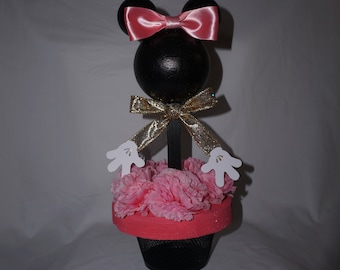 Handmade Minnie Mouse Centerpiece, Bow-tique Party Decoration