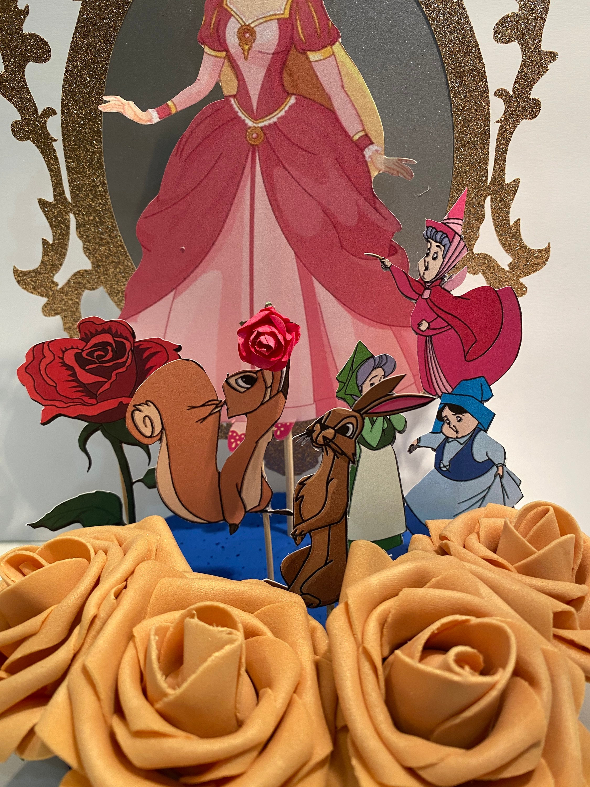 Handmade Sleeping Beauty Centerpiece, Party Decoration, Cake Topper - Etsy