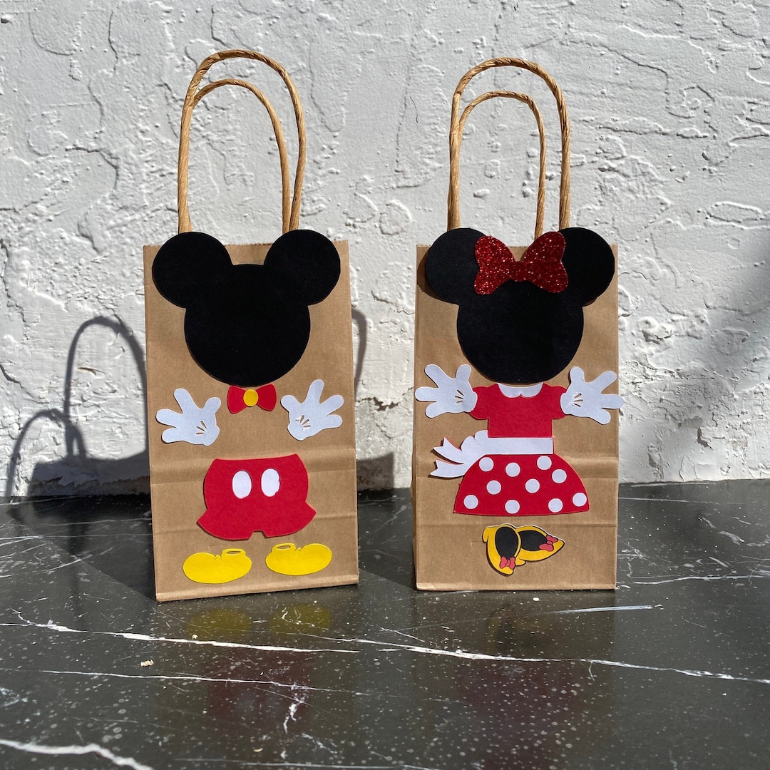 Mickey Mouse Party Favor Bags, Minnie Mouse Party Favor Bags, Mickey