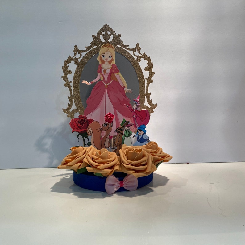 Handmade Sleeping Beauty Centerpiece, Party Decoration, Cake Topper - Etsy