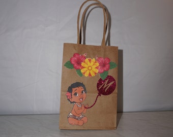 Set of Baby Moana Favor Bags, Moana Party Favor Bags, Moana Birthday Favor Bags, Moana Birthday Bags