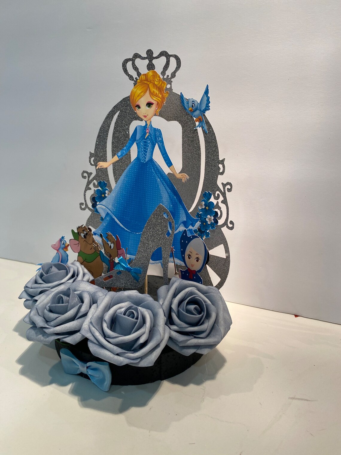 Handmade Cinderella Cake Topper | Birthday Party Centerpiece - Etsy
