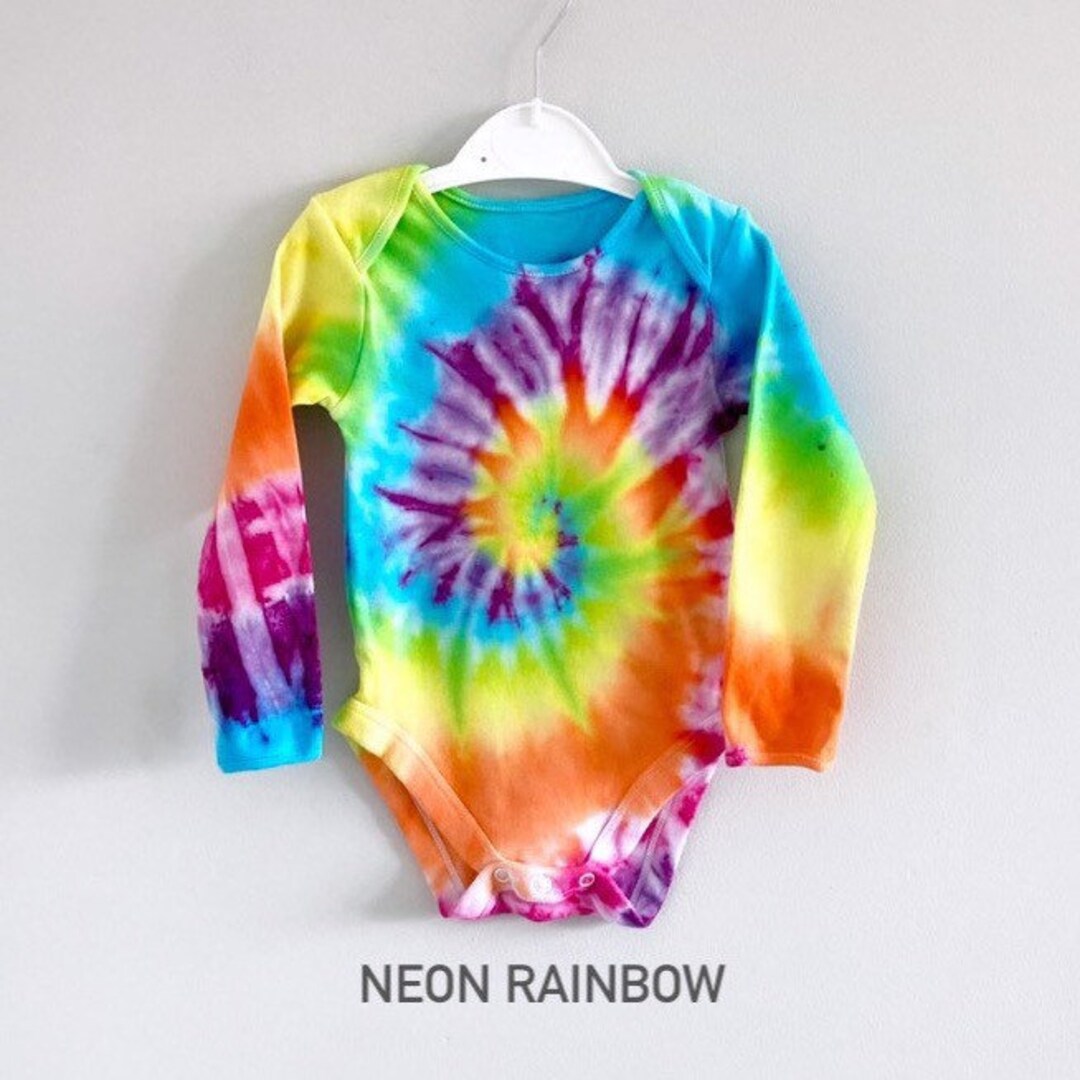 Baby Vest Bodysuit Tiedye Short Sleeve & Long Sleeve Etsy UK