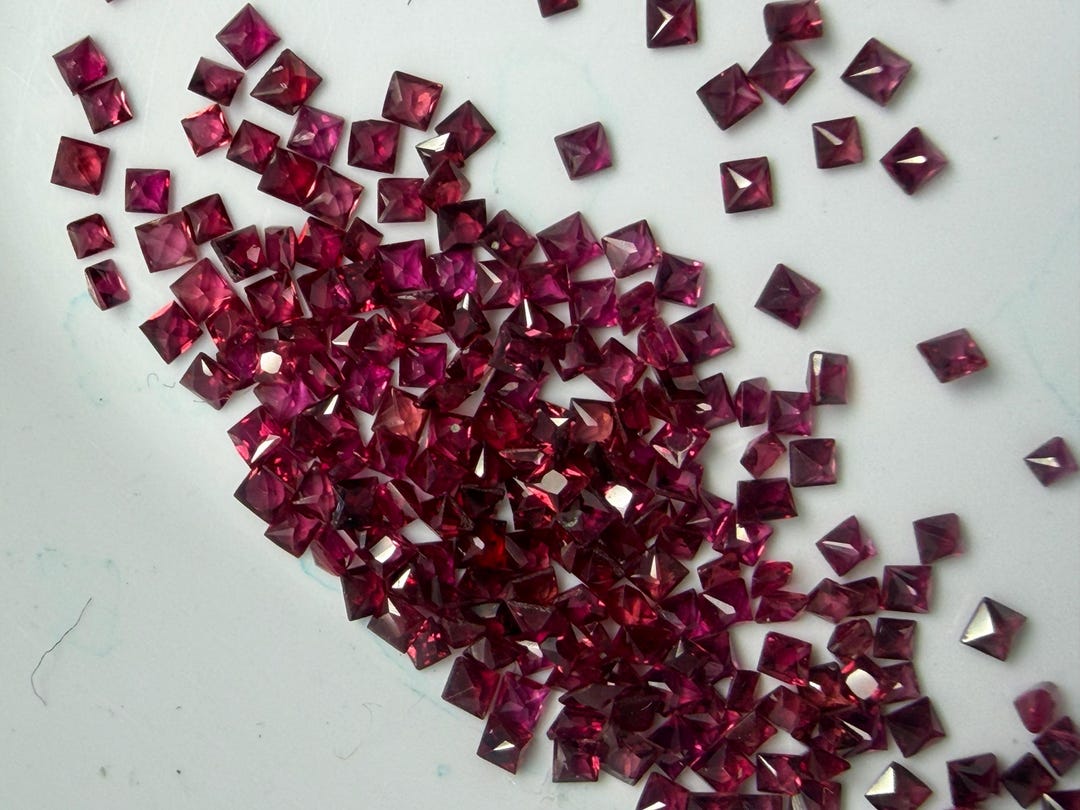 1.5mm Natural Ruby Square Princess Cut 100pcs - Etsy