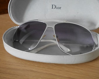 Dior Sunglasses, silver, with mother of pearl detailing