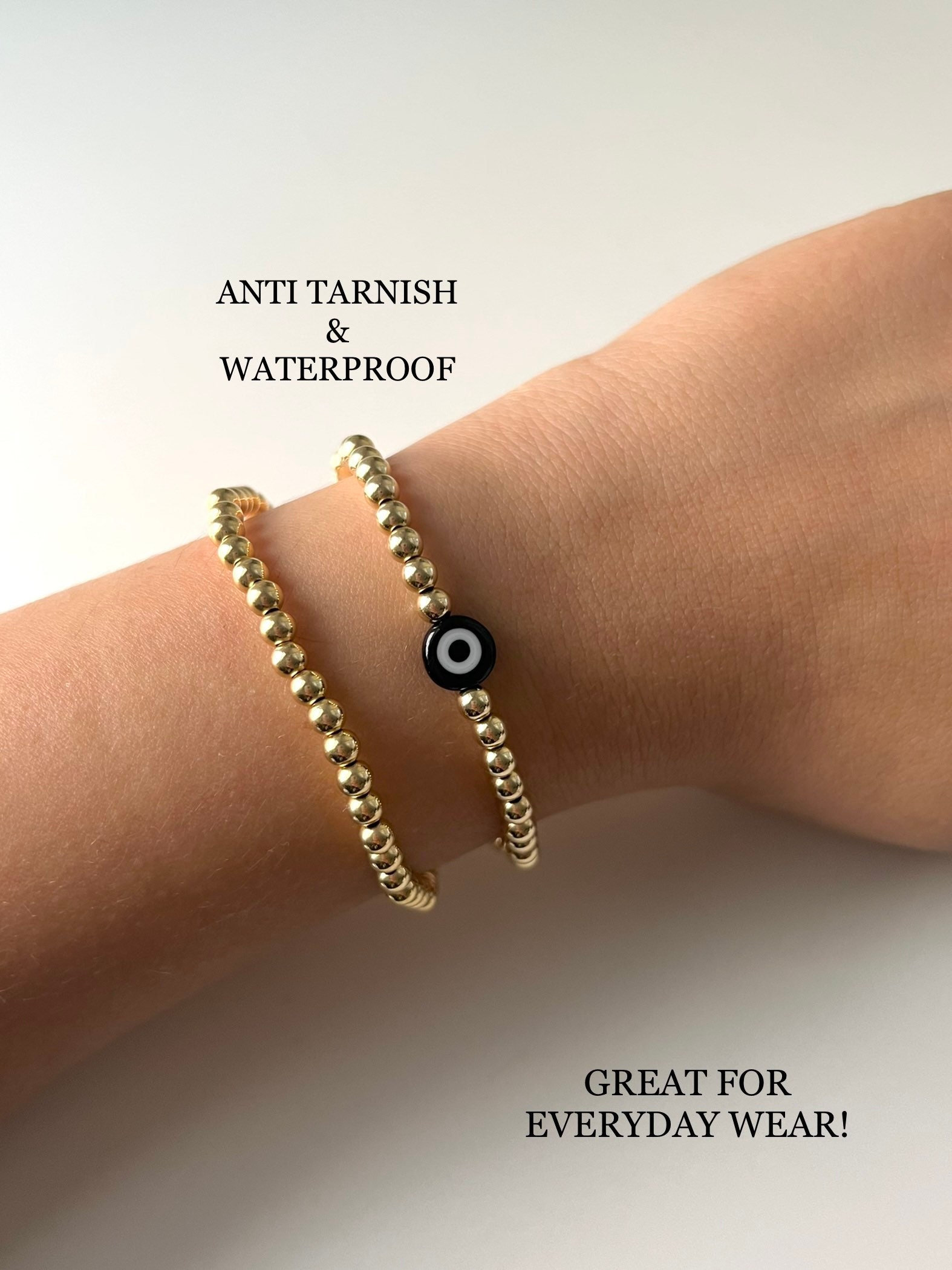 Gold Bead Bracelet Gold Ball Bracelet Gold Filled Beaded