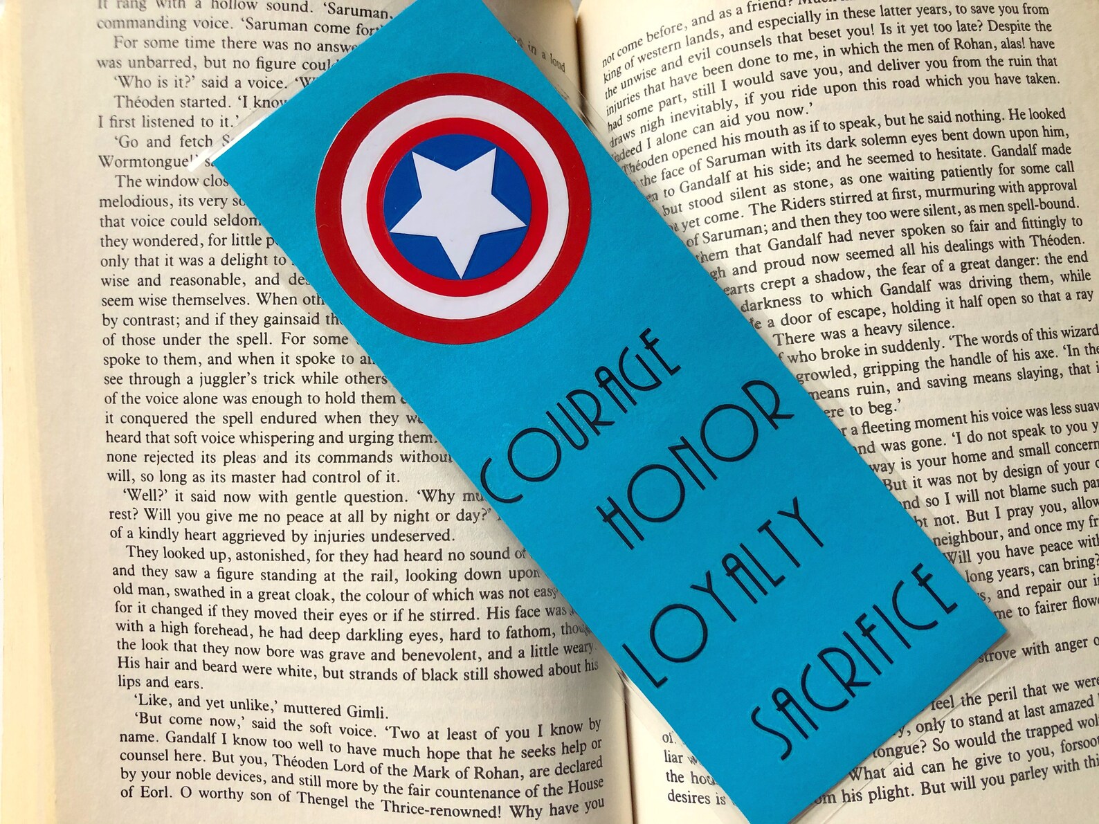 Captain America Superhero Bookmark | Etsy