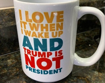TUCK FRUMP Anti-Trump 2-Tone White & Blue Ceramic Coffee Mug MegaShertz 15 oz TUCK FRUMP Anti-Trump 2-Tone White & Blue Ceramic Coffee Mug MegaShertz 15 oz