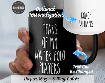 Personalizable - Tears Of My Water Polo Players Coffee Mug - Funny Gift for Coach - Water Polo Coach Gift - Coaches Gift - Coach Mug