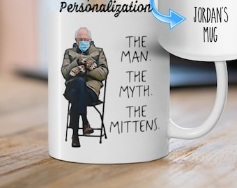 Bernie Sanders Mittens Inauguración Día Taza Bernie Sanders Taza Bernie Sanders Regalo Liberal Regalo Demócrata Regalo El Hombre El Mito Los Mittens
