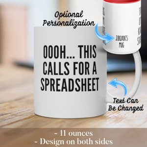 Oooh... This Calls For A Spreadsheet Mug Spreadsheet Gift Accountant Gift Cpa Gift For Accountant Nerd Gift Funny Coffee Mug Accountant Mug