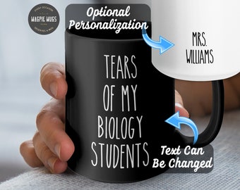 Personalizable Tears Of My Biology Students Funny Teacher Mug, Biology Teacher Gift, Biology Teacher Mug, Funny Teacher Gifts
