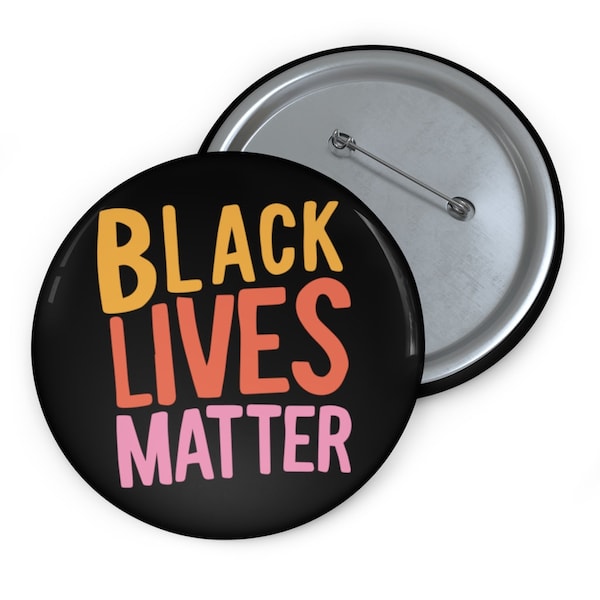 Black Lives Matter Pinback Button, BLM Button, Equality, Activist, Protest Button, No Justice No Peace, Anti Racism, BLM, Social Justice