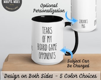 Personalized Board Game Mug, Tears Of My Board Game Opponents Coffee Mug, Funny Board Game Gift, Christmas Gift for Board Game Players