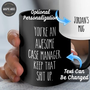 Personalized Case Manager Mug, Gift for Case Manager, Funny Gift for Coworker, Employee Gifts, Sarcastic Mug
