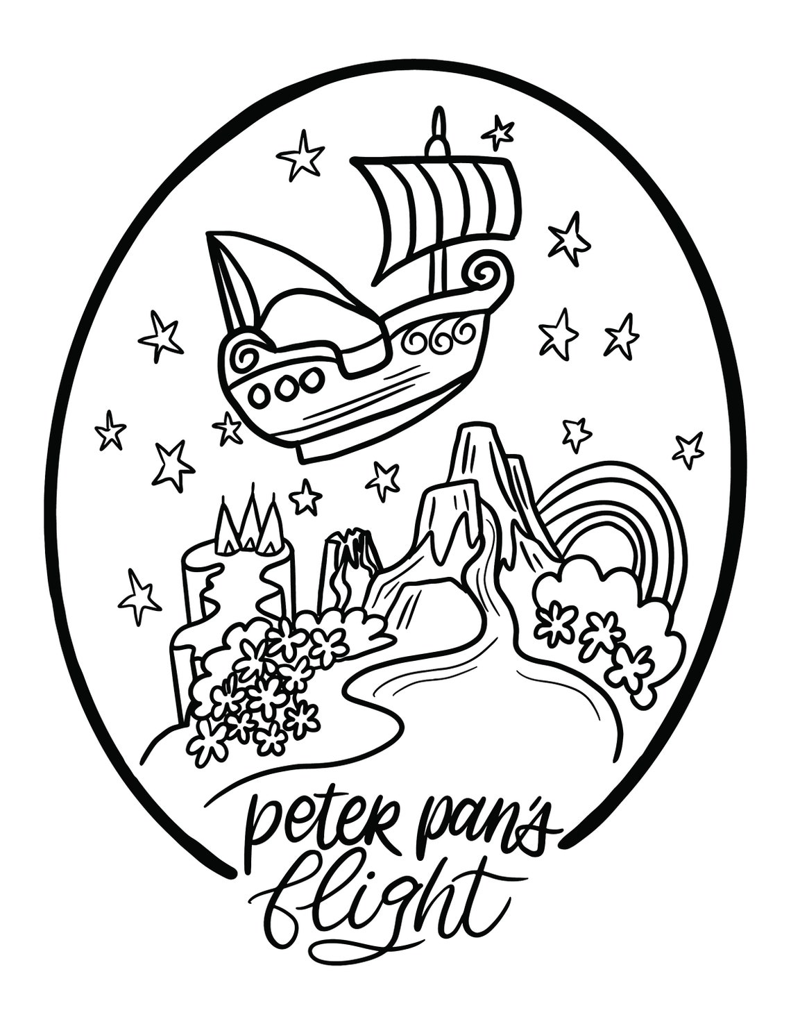 BUNDLE Disneyland 8.5X11 Coloring Pages Fantasyland Disney | Etsy