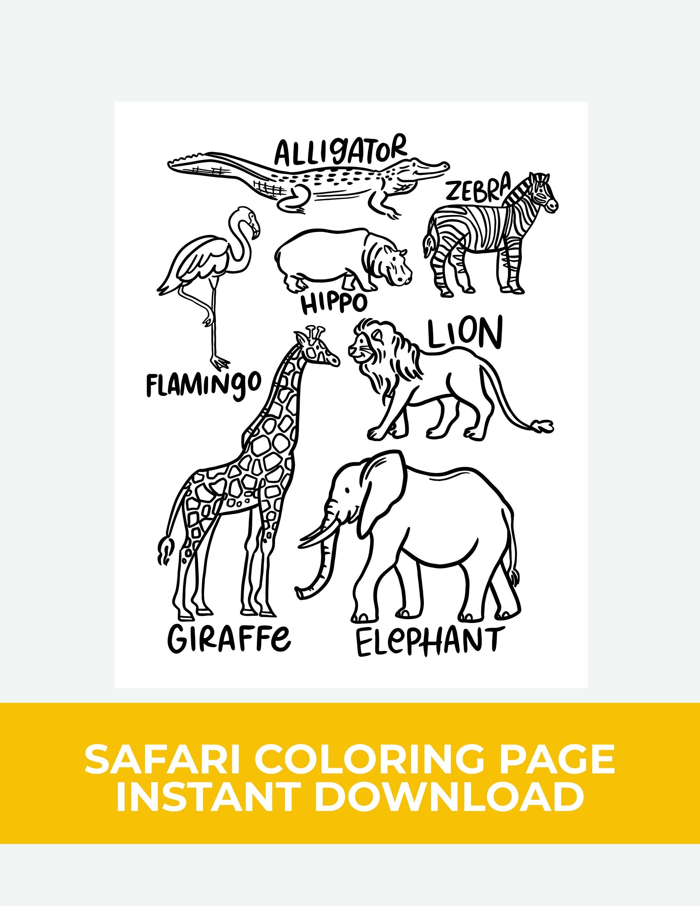 African Safari Coloring Pages