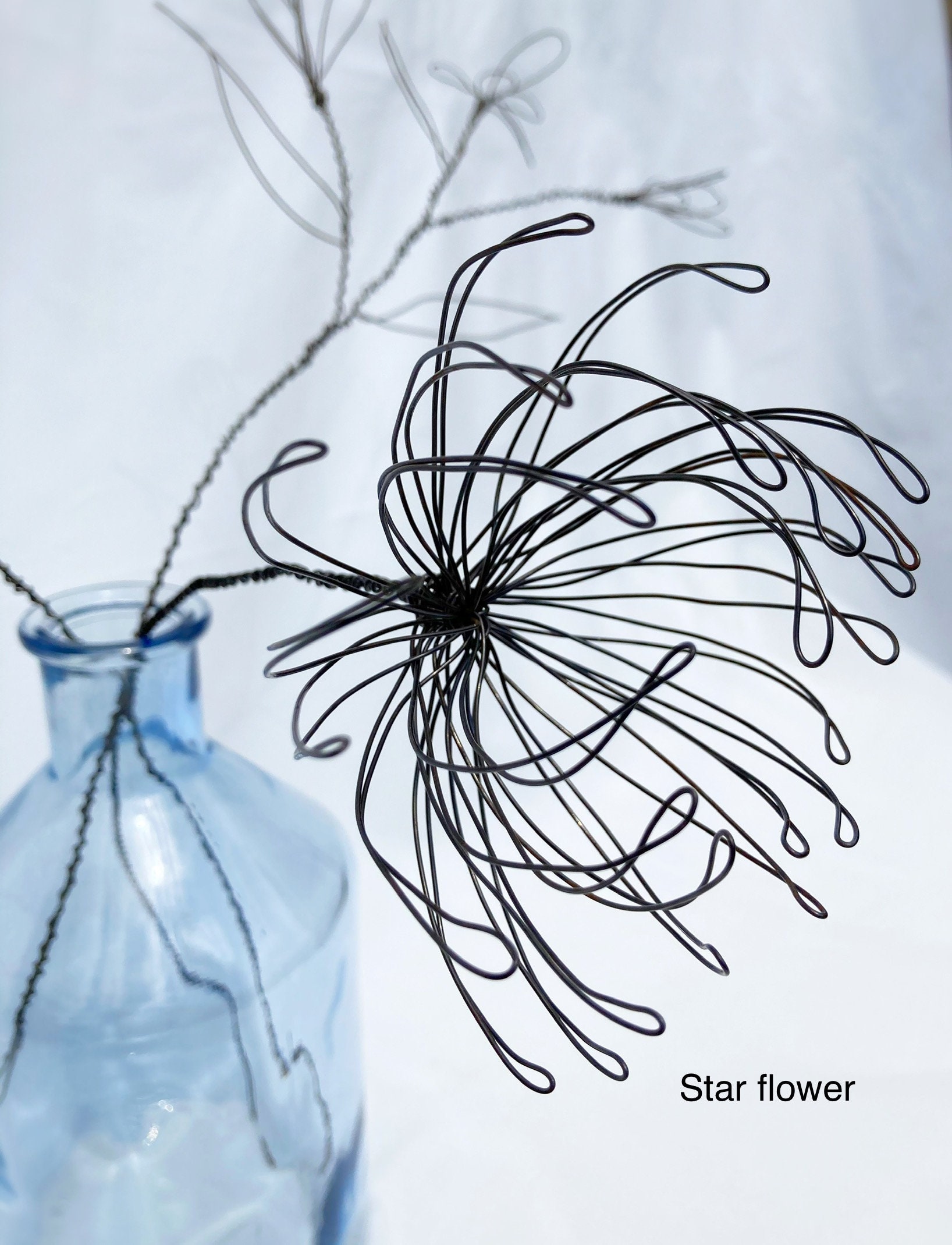 Wire flower bouquet sculpture Etsy