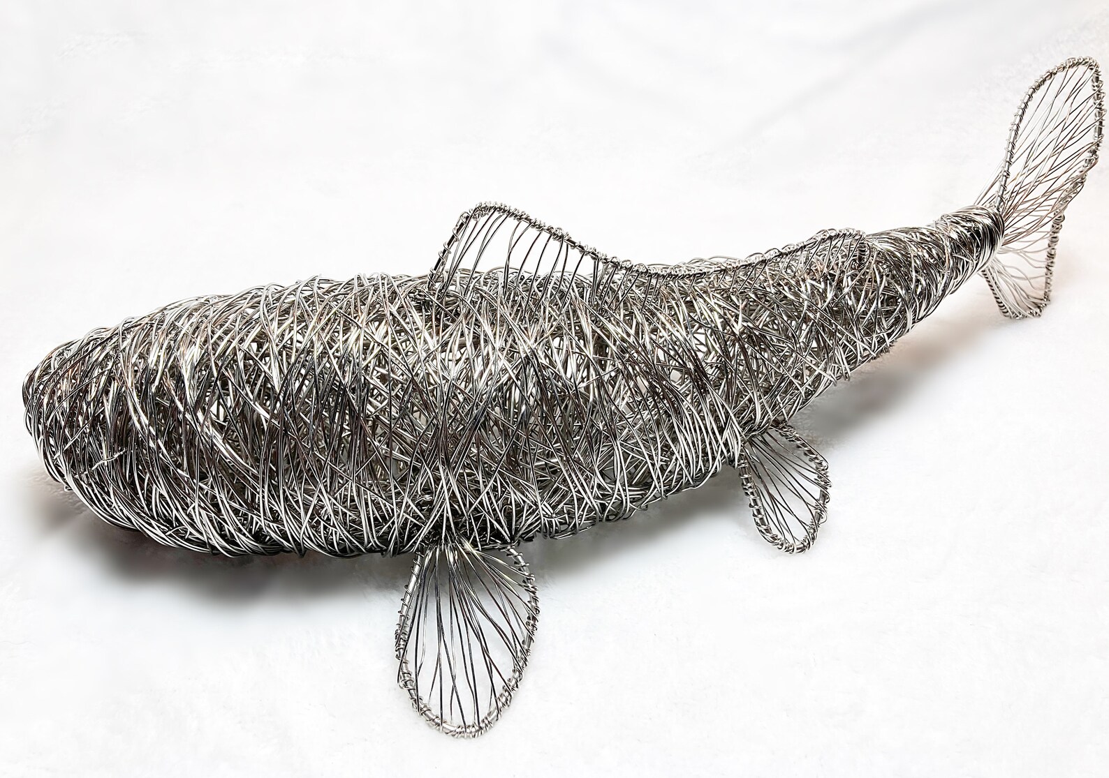 Koi Carp Wire Fish Sculpture Wire Art Pond Ornament Fish Etsy UK