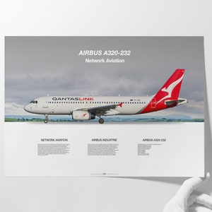 Airbus A320 Unframed Poster Aviation Wall Decor Gift for Dad, Aviation Enthusiast Friend Boyfriend or Retired/Active airport worker